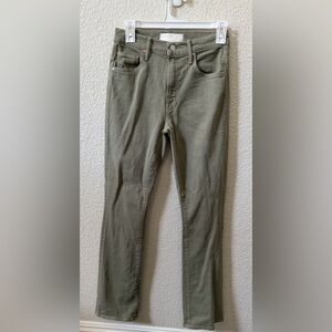 MOTHER Superior (26) Jean Insider Hover Mermaid Green Devil May Care 30”inseam